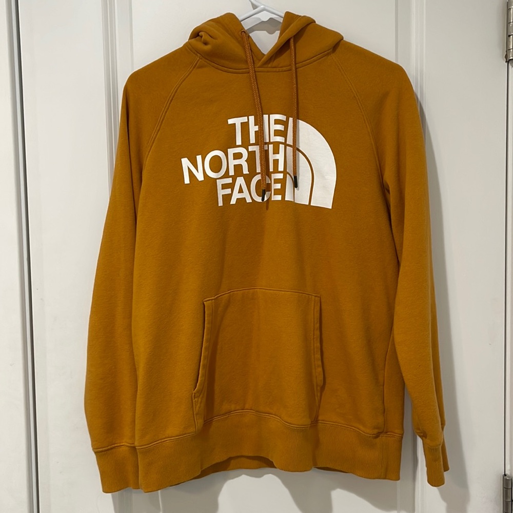 The North Face golden yellow hoodie
